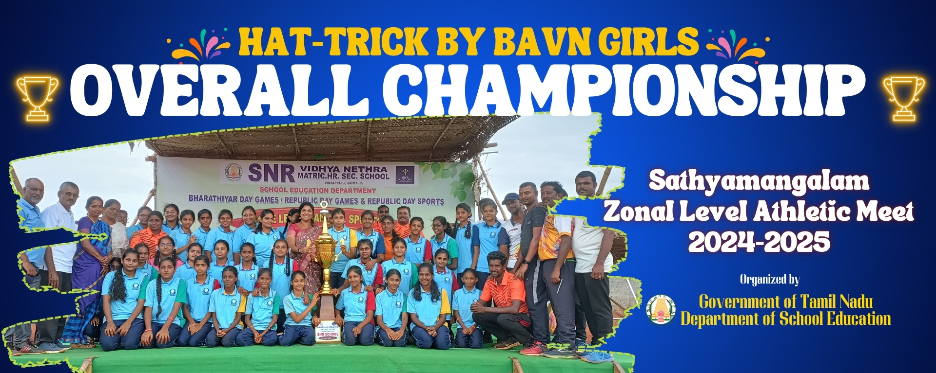 Hattrick Overall Championship in Zonal Level Athletic Meet 2024-2025