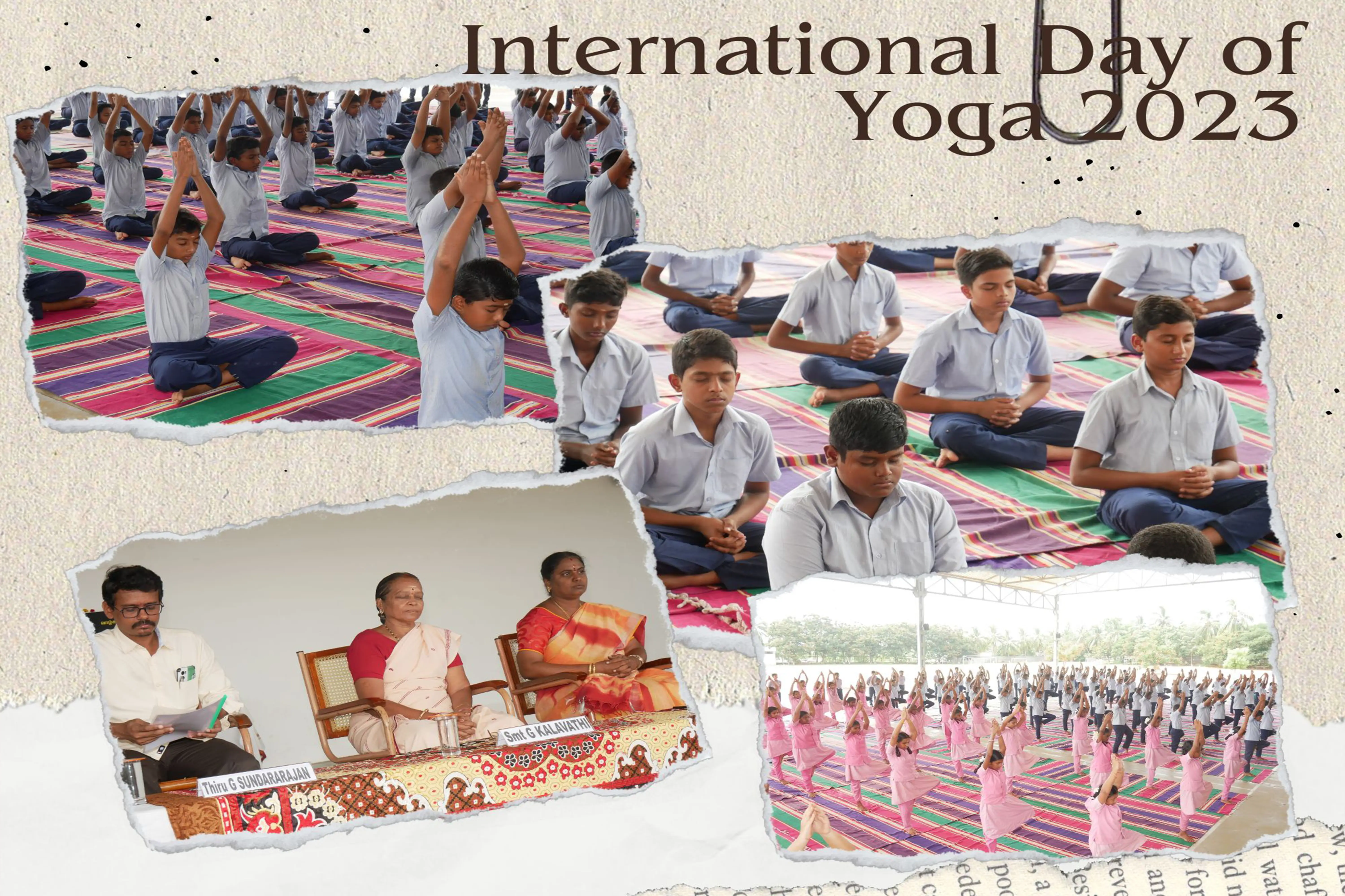 International Day of Yoga 2023 at Bannari Amman Vidya Niketan Matriculation Higher Secondary School Sathyamangalam