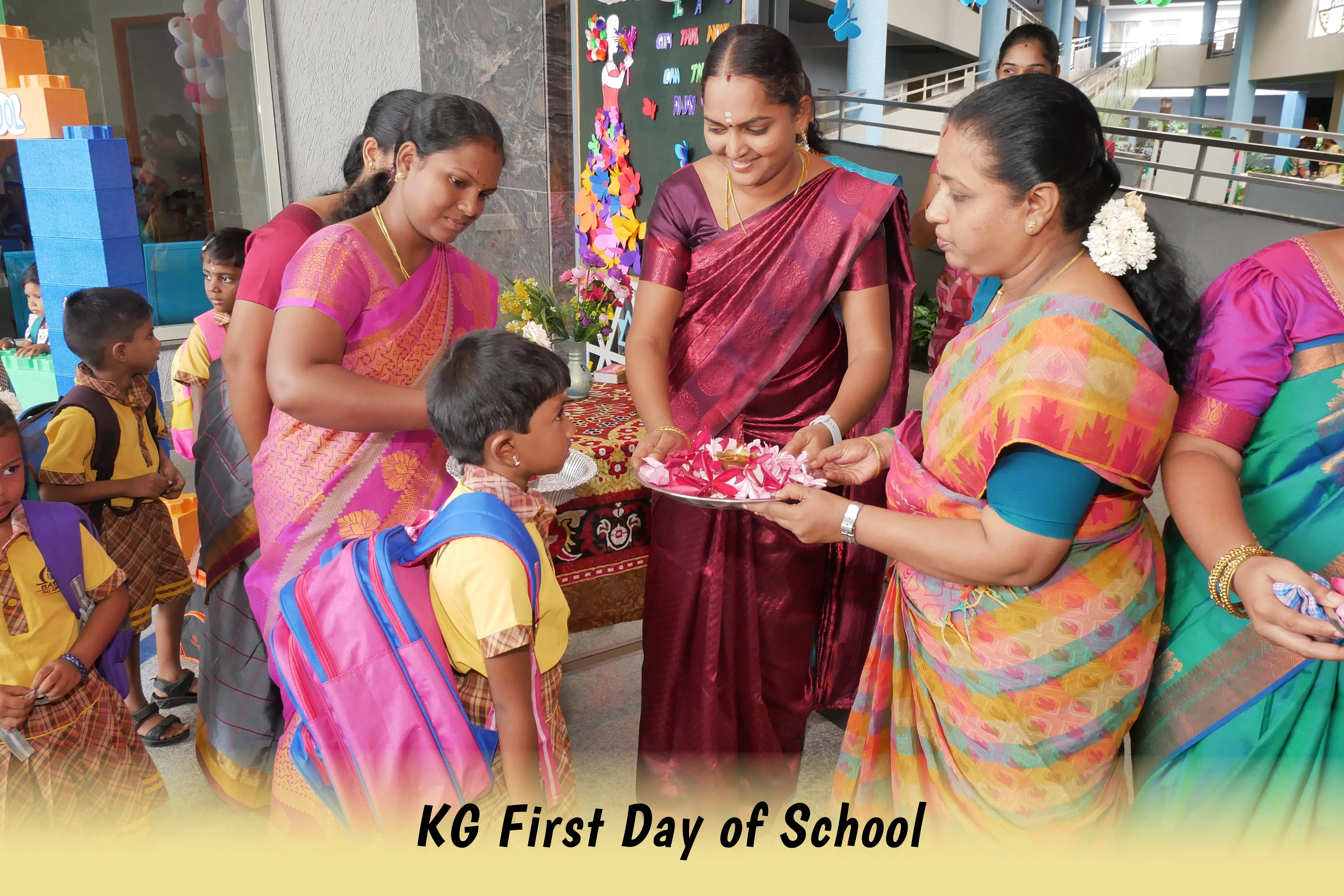 KG First Day of School at Bannari Amman Vidya Niketan Matriculation Higher Secondary School Sathyamangalam